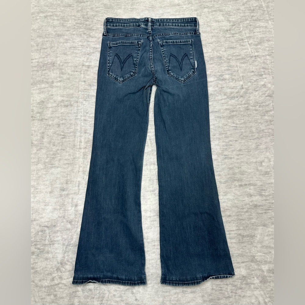 Y2K Dark Wash Flare Jeans Low Rise Bootcut Denim Vintage